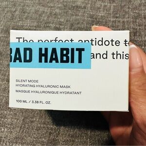 BAD HABIT Silent Mode Hydrating Hyaluronic Mask 3.3 Oz. NWT